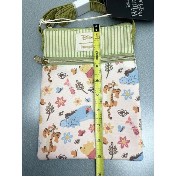 Loungefly Disney Winnie The Pooh Floral Passport Crossbody Bag - Picture 6 of 11